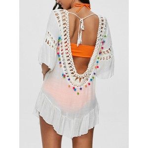 Women's Dress - String Cutout Bohemian Pullover / See Thought