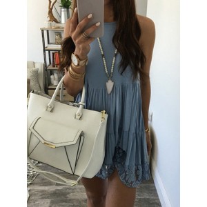 Women's Tiered Ruffled Dress - Racer Back