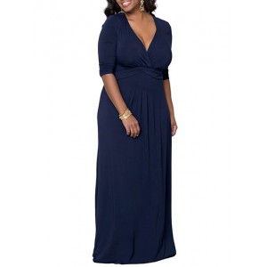 Wrap Opera Style Maxi Dress